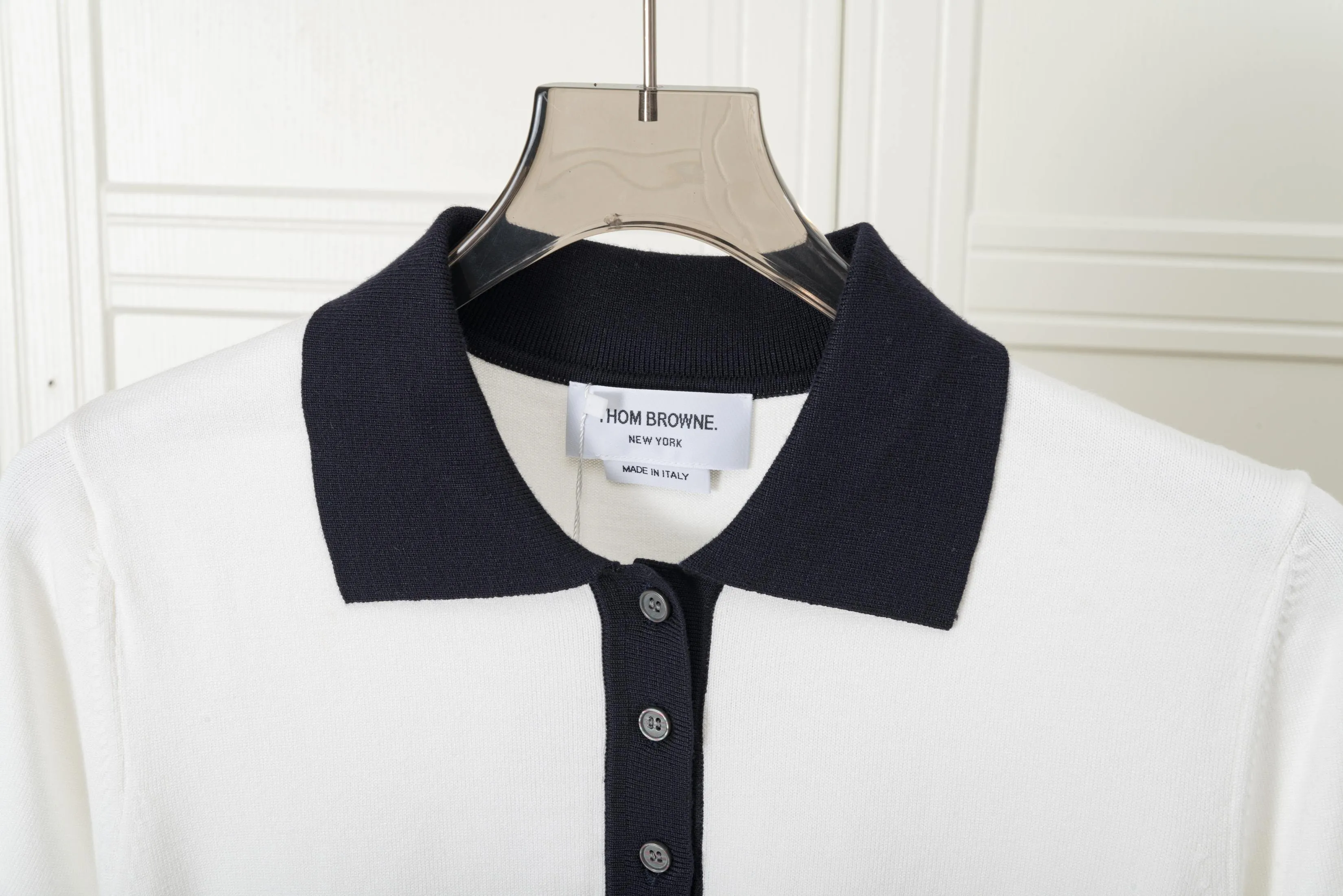 𝑻𝒉𝒐𝒎 𝑩𝒓𝒐𝒘𝒏𝒆 POLO Thom Browne POLO Classic Breathable Quality + Size：0/1/2 ：White/Navy Blue/Gray